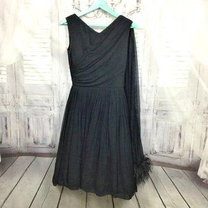 Vintage 50s Elinor Gay Black Cocktail Dress S